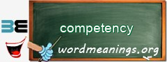 WordMeaning blackboard for competency